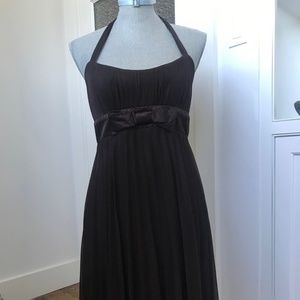 Dark Brown Short Halter Dress